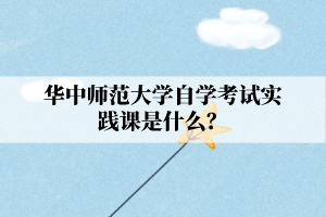 华中师范大学自学考试实践课是什么？